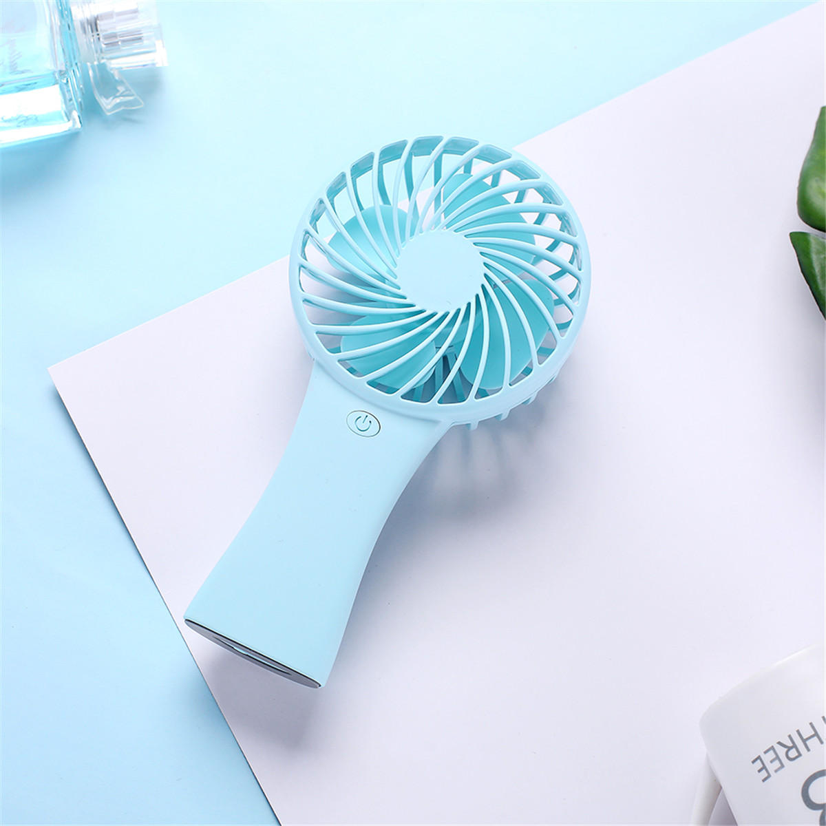 Portable Cooling Fan Mini Usb Charging Fan Mute Strong Wind Handheld Fan COD