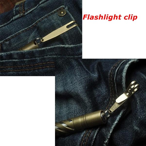 EDC Tool Mini Clip Flashlight Clip Money Cash Holder Key Chain Clip COD