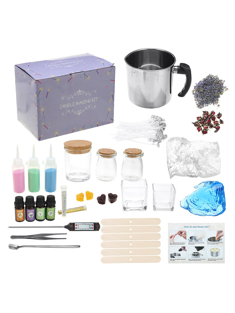 1PCS DIY Candle Material Kit Aromatherapy Jelly Candle Parent-child Romantic Christmas Diy Candle Handmade Set