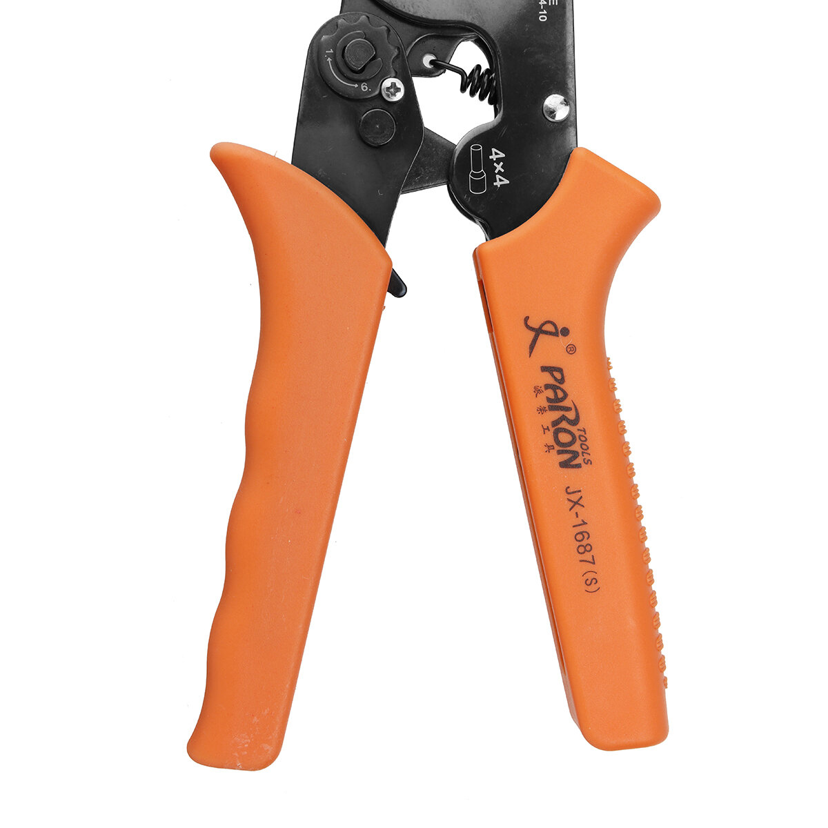 PARON JX-1687 6-4 Tube-type Terminal Crimping Plier Ratchet Labor-saving Crimping Pliers Sleeve-type Terminal Crimping Pliers W