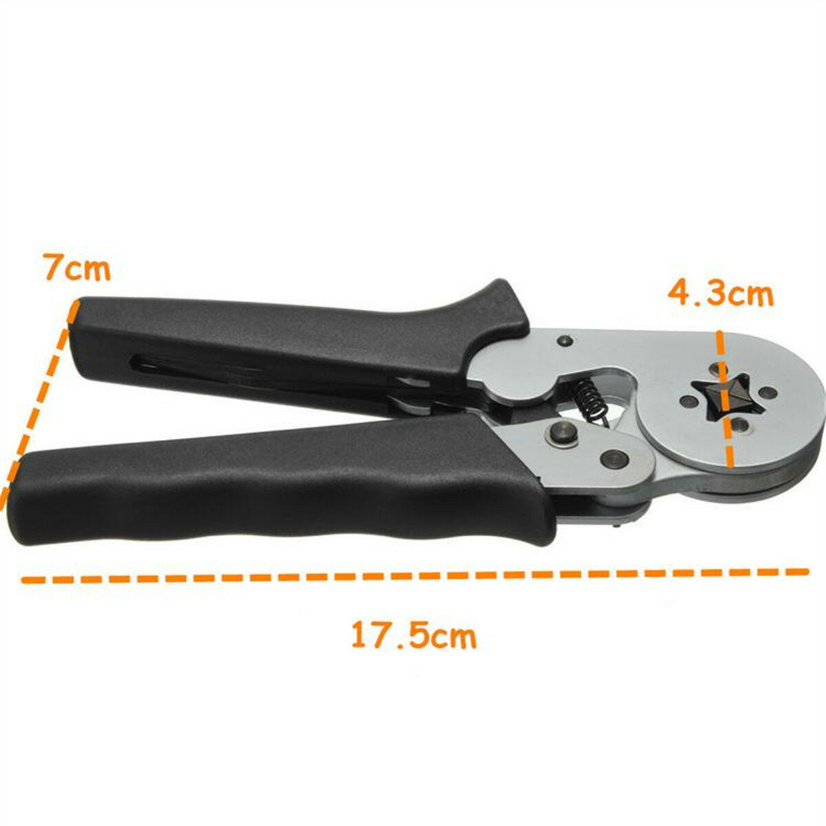 Self-Adjustable Terminal Crimping Tool with 0.08-6.0mm² Range Ergonomic Nylon Handle Uniform Pressure Crimp Ideal for Insul