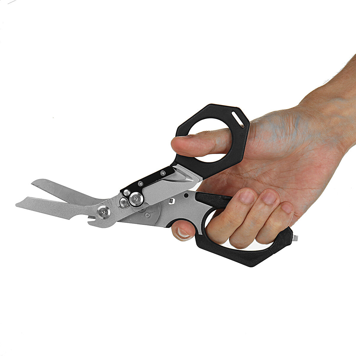 Multifunctional 6-in-1 Scissors, Outdoor and Indoor Multifunctional Scissors, Bottle Opener, Screwdriver, Metal Cutting and Many