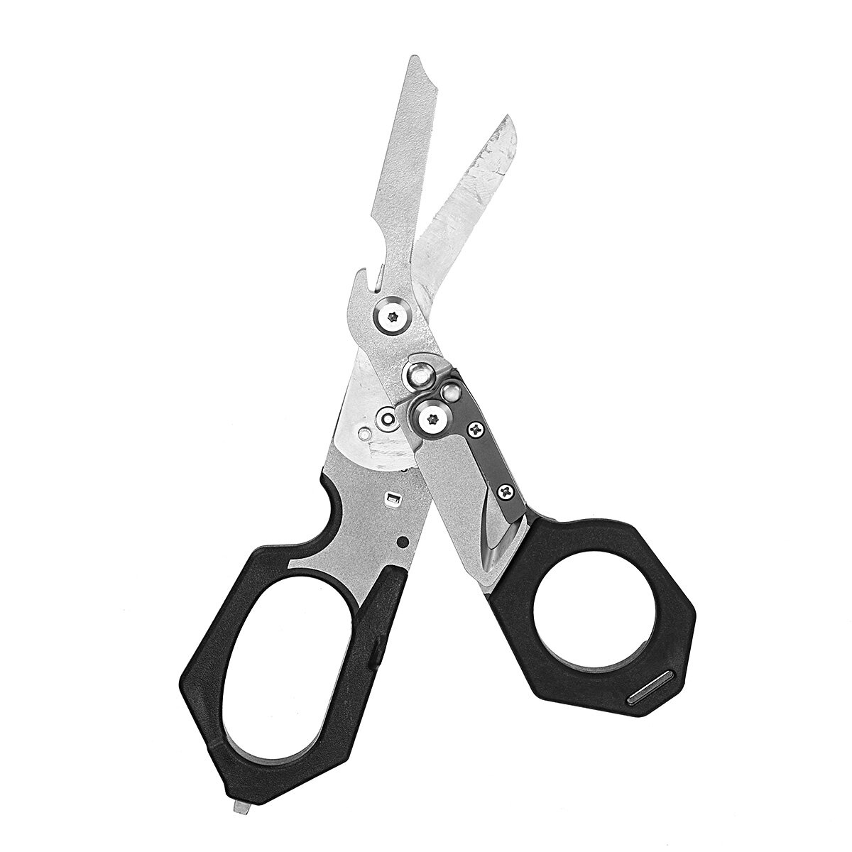 Multifunctional 6-in-1 Scissors, Outdoor and Indoor Multifunctional Scissors, Bottle Opener, Screwdriver, Metal Cutting and Many