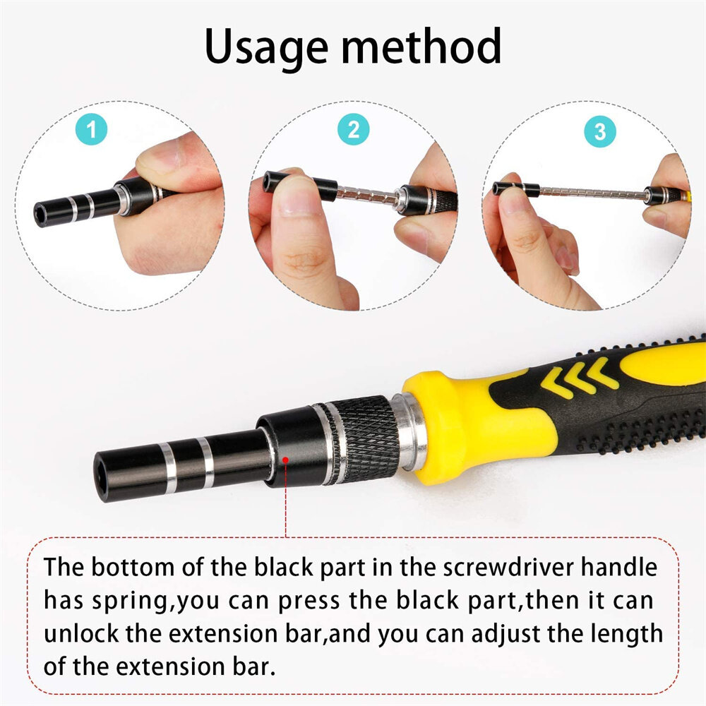 115 in 1 Professional Screwdriver Set Precision Screwdriver Set Multi-function Magnetic Repair Computer Tool Kit Compatible with