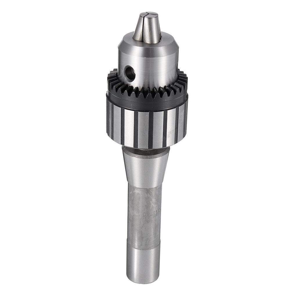 R8 B16 Heavy Duty Lathe Drill Chuck 13mm Capacity with R8 Shank Precision Integrated with Key Whrench