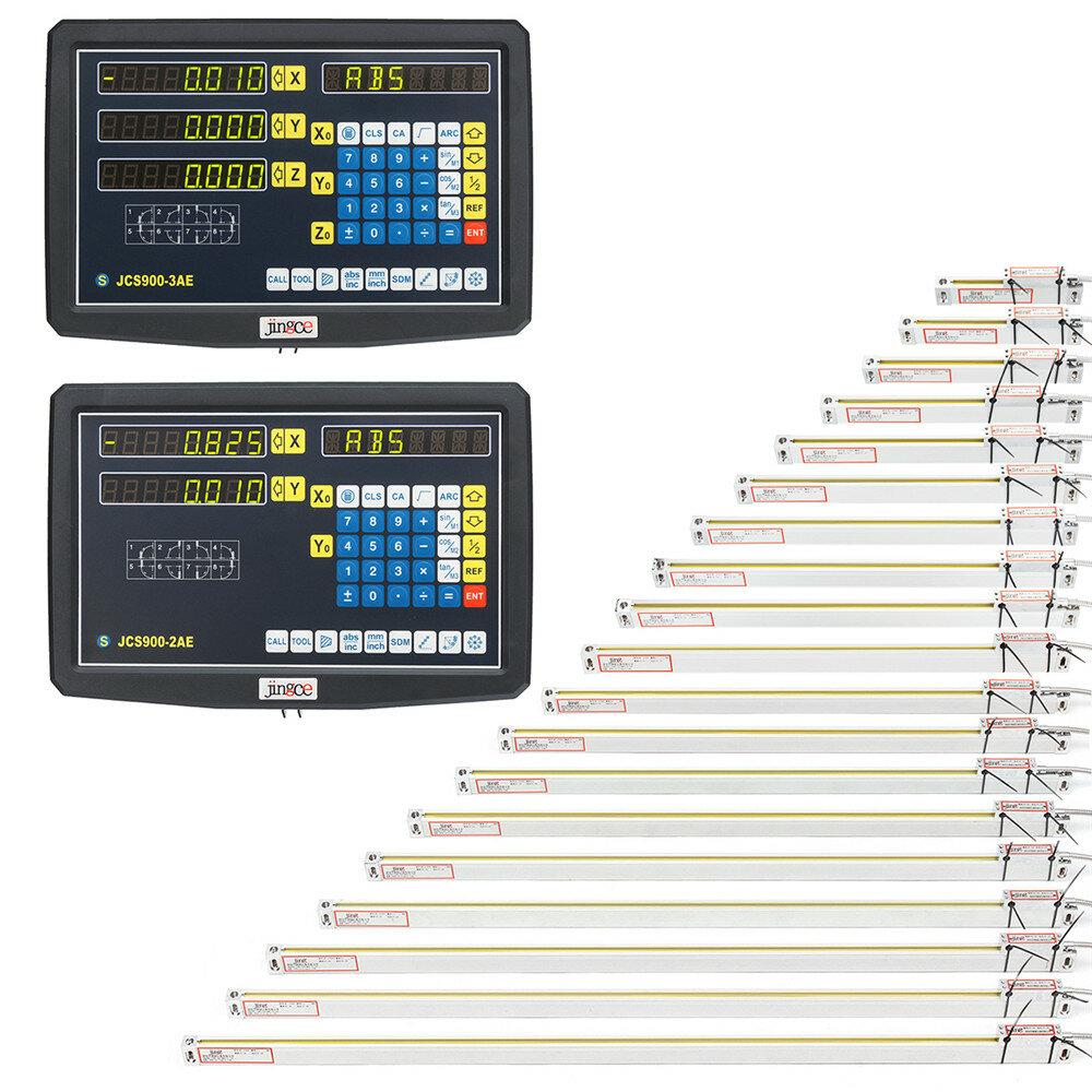 Machifit 2/3 Axis Grating CNC Milling Digital Readout Display / 50-1000mm Electronic Linear Scale Lathe Tool