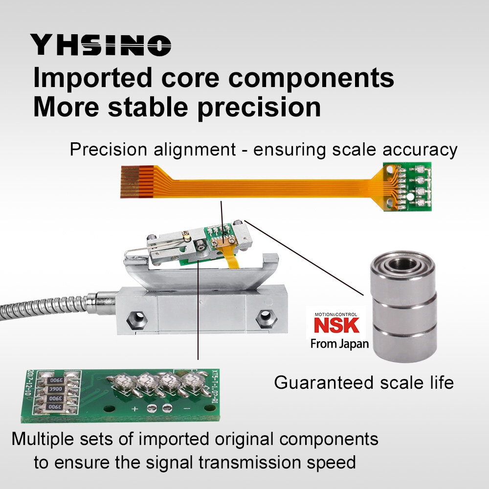 YHSINO YH800-2 Digital Display Ruler YE Optical Linear Scale with IP54 Protection High Precision Versatile Use for Milling Machi