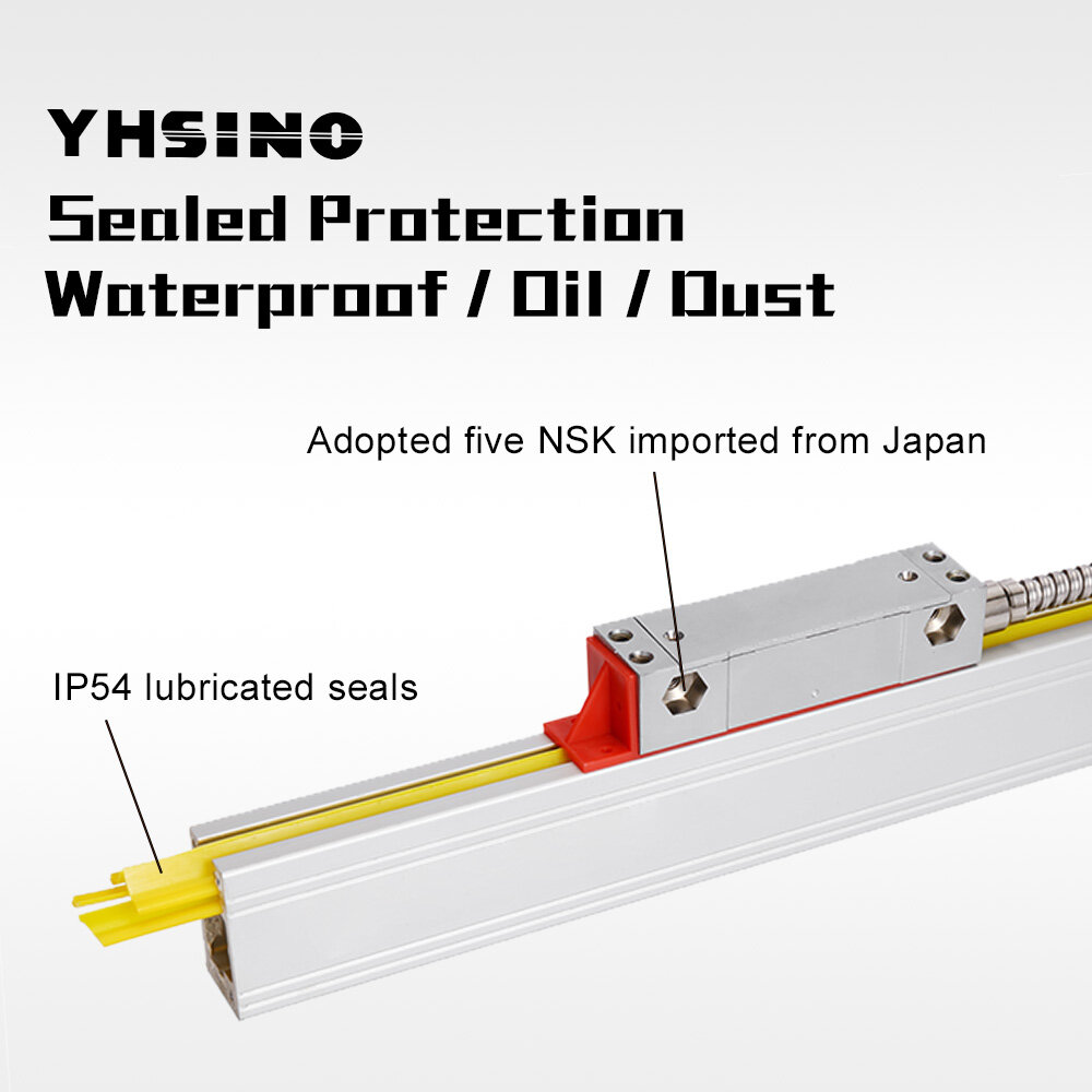 YHSINO YH800-2 Digital Display Ruler YE Optical Linear Scale with IP54 Protection High Precision Versatile Use for Milling Machi