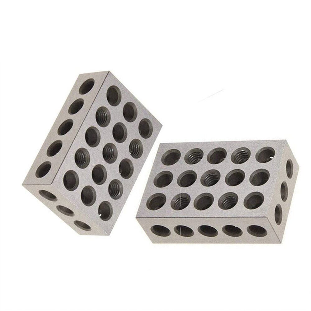 Precision Parallel Blocks 25-50-75mm Metric 1-2-3 23-Hole Parallel Iron Gauge Blocks Accuracy ±0.005mm M10 Thread- With B