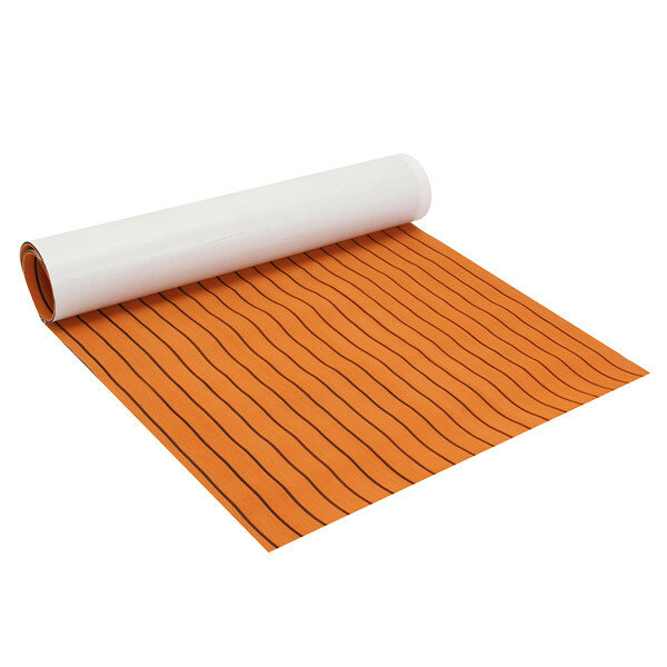 1200x2000x6mm EVA Foam Sheet Orange with Black Line Teak Synthetic Boat Decking Pad