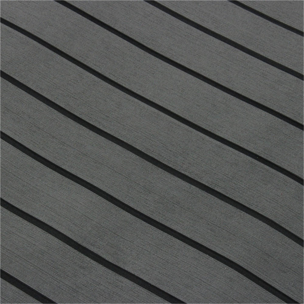 900mmx2400mmx5.5mm Dark Grey and Black EVA Foam Faux Teak Sheet Boat Yacht Synthetic Teak Decking