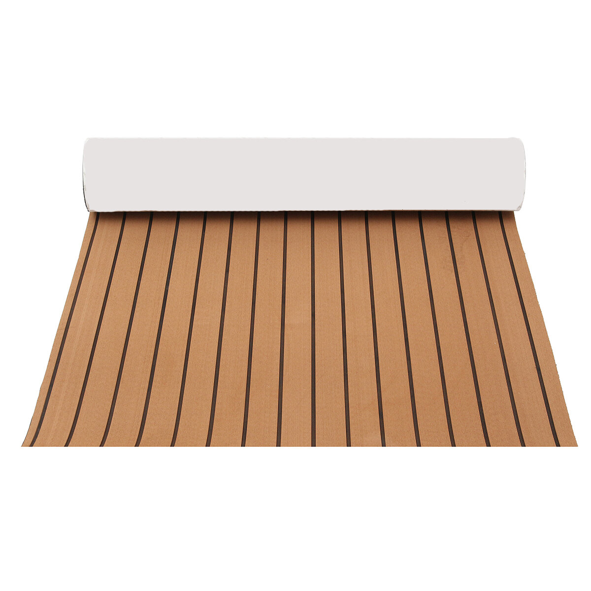 300cm x 90cm x 6mm EVA Foam Faux Teak Sheet Brown with Black Lines Boat Yacht Synthetic Teak