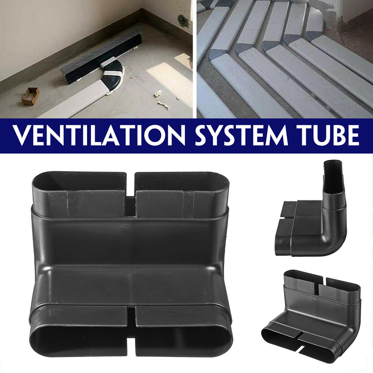 PVC Ventilation System Environmental Protection 90° Bent PVC Tube Connector 132x30mm