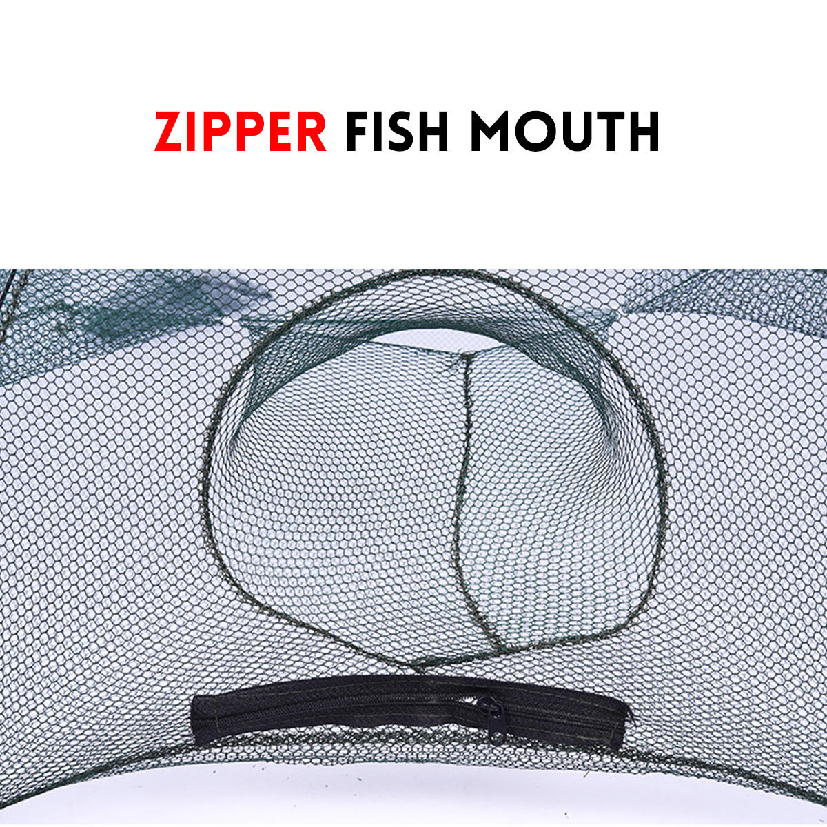 Fishing Bait Trap Fish Fishing Net Cast Dip Cage Minnow Crawdad Shrimp Foldable C