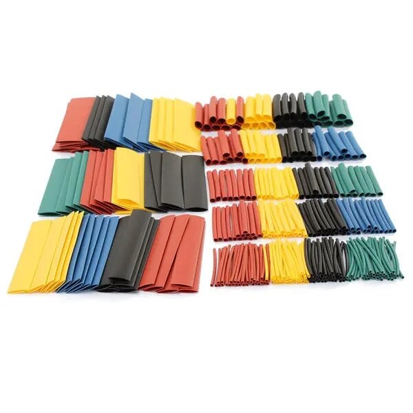 Soloop 328PCS 2:1 Polyolefin Halogen-Free Heat Shrink Tube Sleeving 5 Color 8 Size