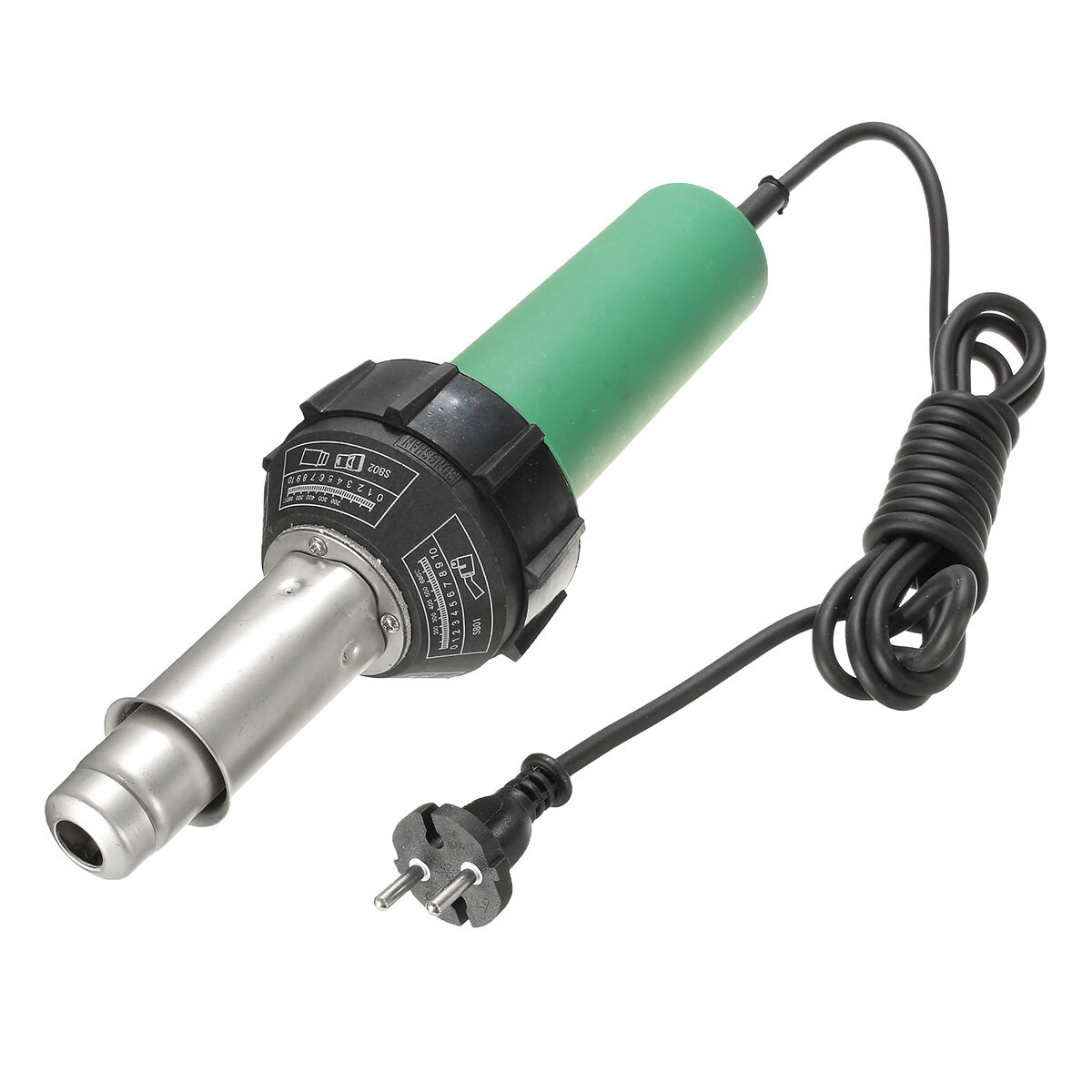 1600W Plastic Welding Hot Air Gun with 2Pcs Speed Welding Nozzle and Extra HE Rod Welding