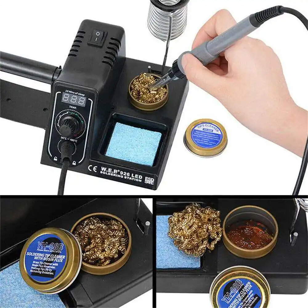 60W 220V Adjustable Electric Soldering Iron Station Solder Rework 90-480 Celsius Temperature Soldering Station Iron