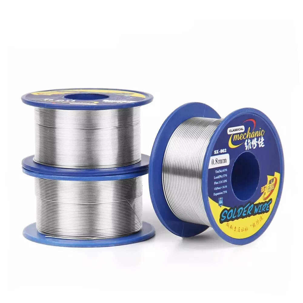 MECHANIC 60g Solder Wire 0.3/0.4/0.5/0.6/0.8/1.0/1.2mm 63/37 Rosin Core Tin Lead 183℃ Welding Flux 1.0-3.0% Iron Cable Reel