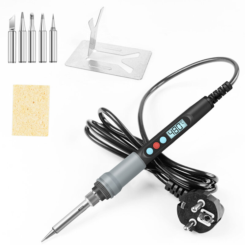 Handskit 110V/220V 60W/90W Adjustable Temperature Soldering Iron Set For cutting, Welding, Repair Welding