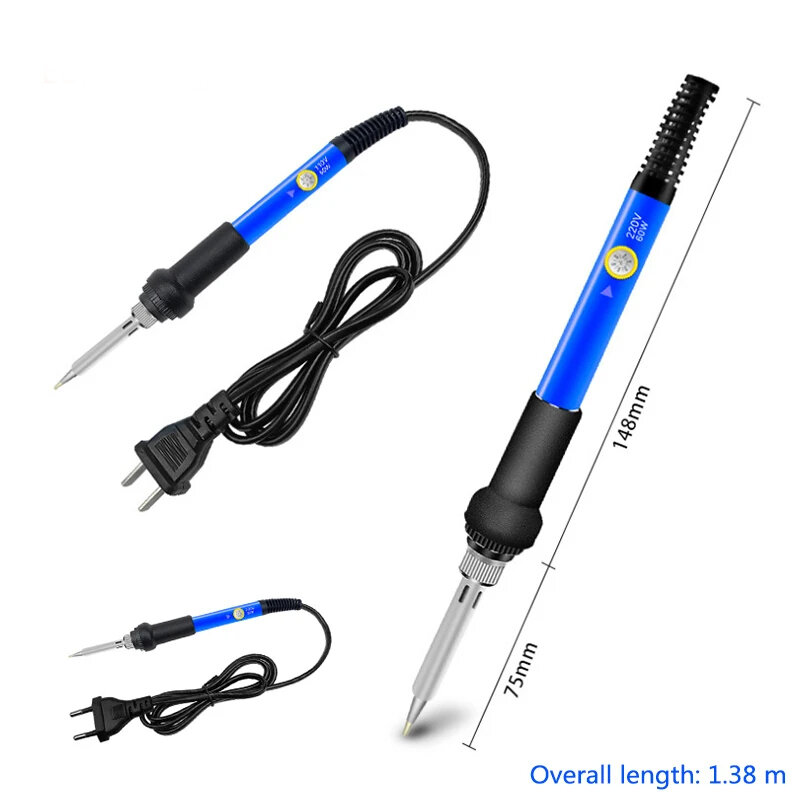 Mini Soldering Iron Adjustable Temperature Electric Solder Iron 60W Welding Solder Rework Station Heat Pencil Tips Repair Tool