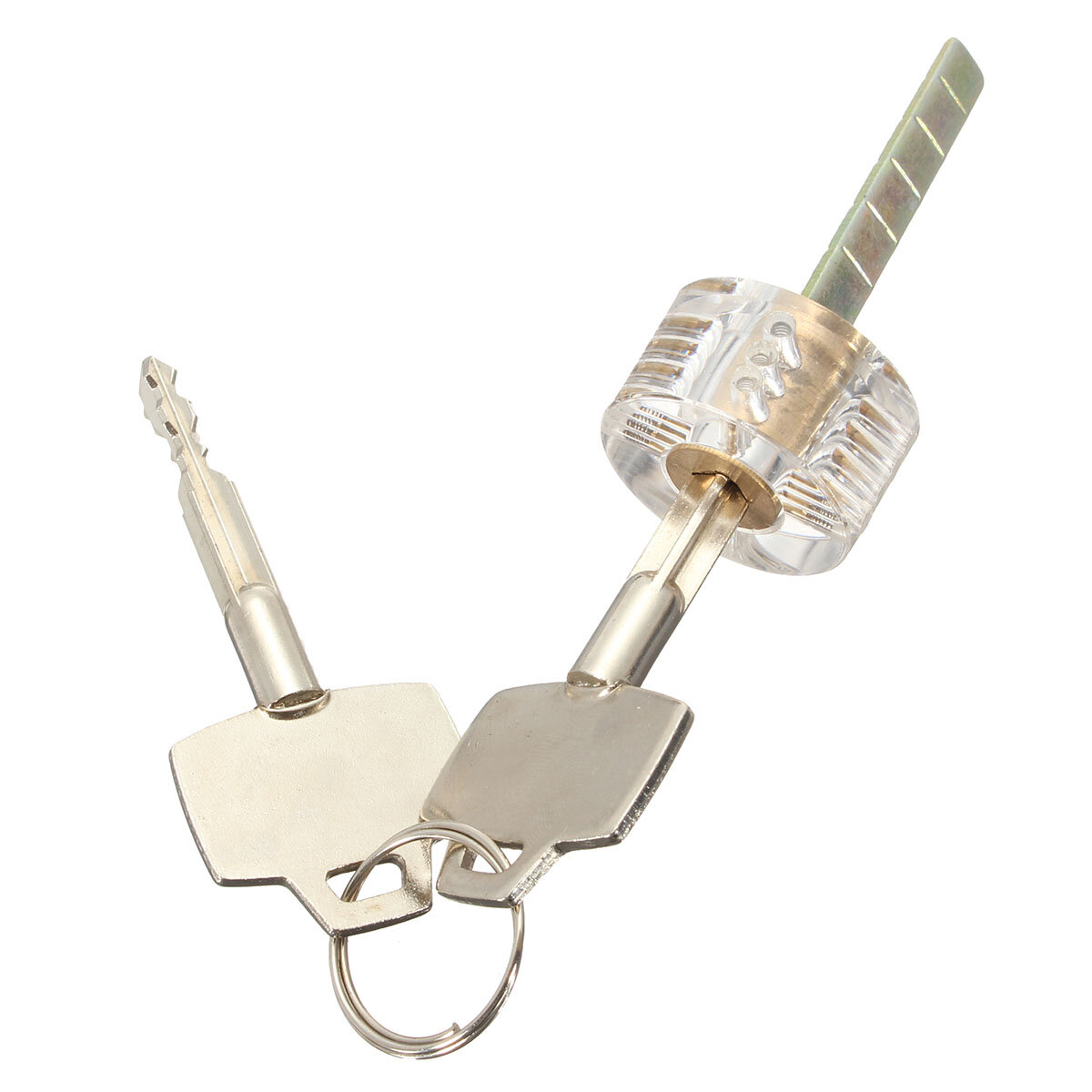 6.2x2.8cm Transparent Metal Locksmith Transparent Practice Cross Lock COD