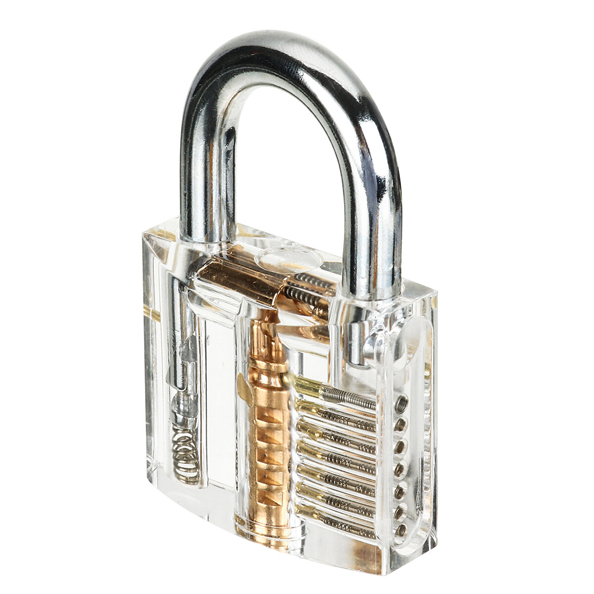 42PCS Stainless Steel Opening Padlock Matching 3 Transparent Practice Locks Quick Opening Padlock Set