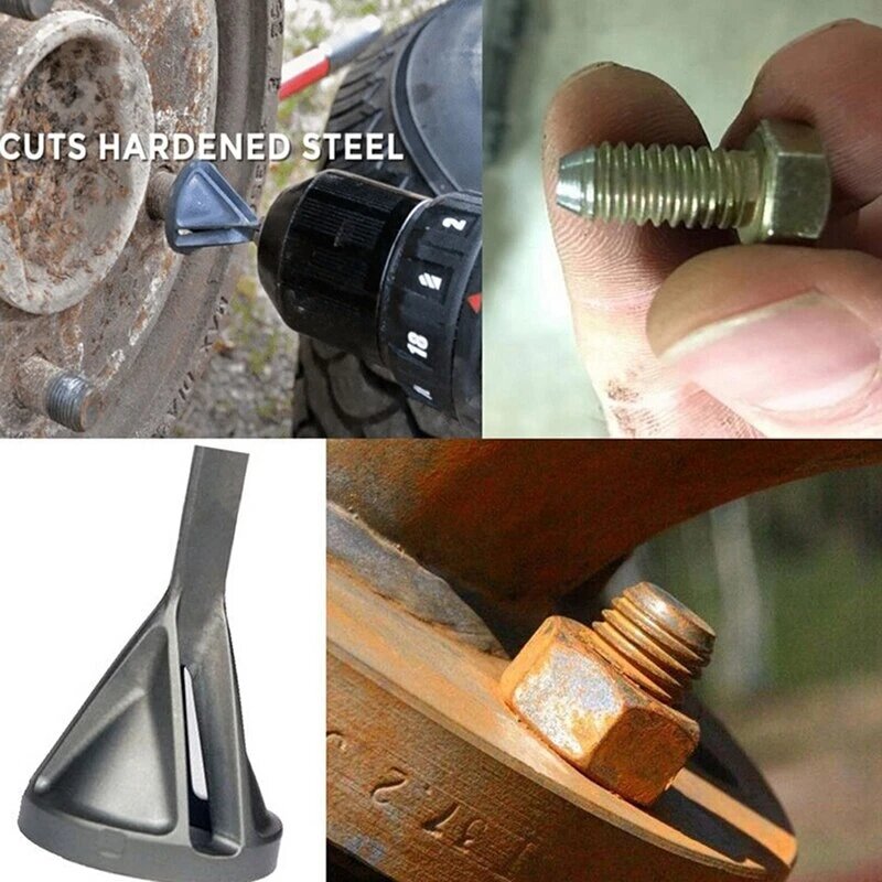 1Pc Deburring External Chamfering Tool Hss Triangular Handle / Hexagonal Handle Pagoda Metal Steel Step Drill Bit Hole Drill Con