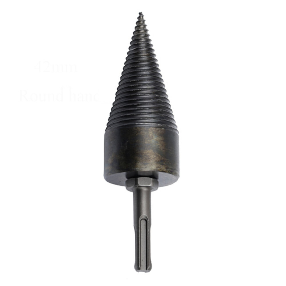 1Pc Drillpro 32/42mm HSS Round/Square/Hexagonal Shank Firewood Drill Bit Splitter Wood Split Cone Drill Bit For Tree Cutting