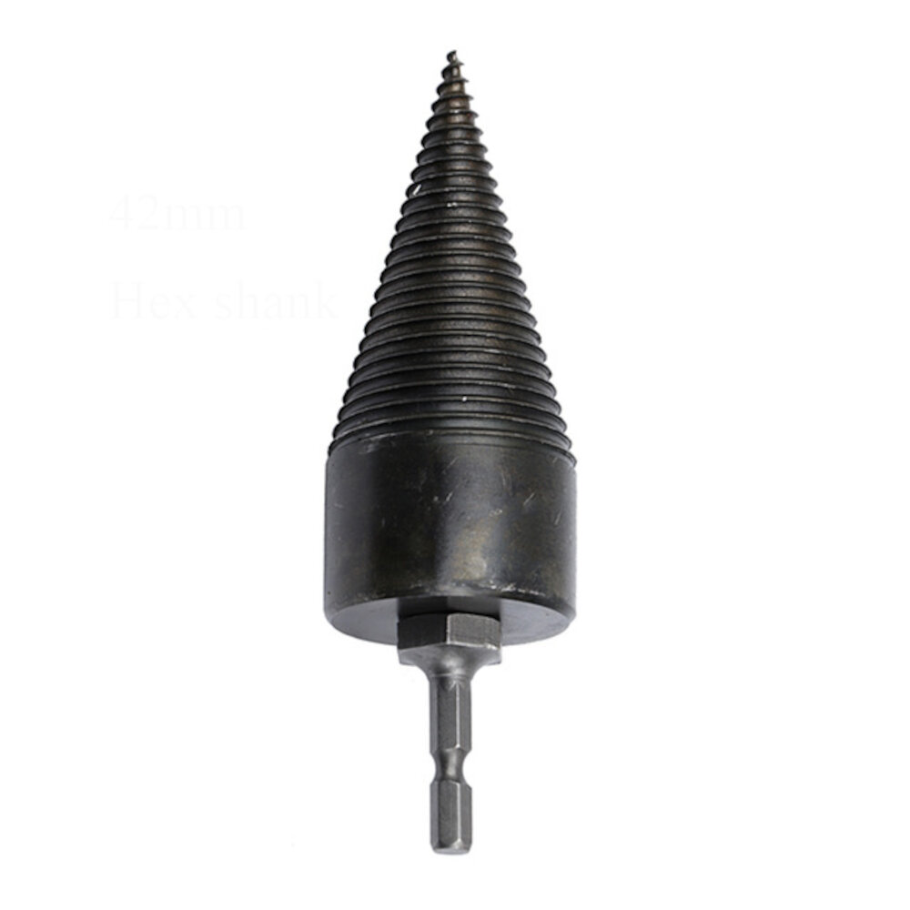 1Pc Drillpro 32/42mm HSS Round/Square/Hexagonal Shank Firewood Drill Bit Splitter Wood Split Cone Drill Bit For Tree Cutting