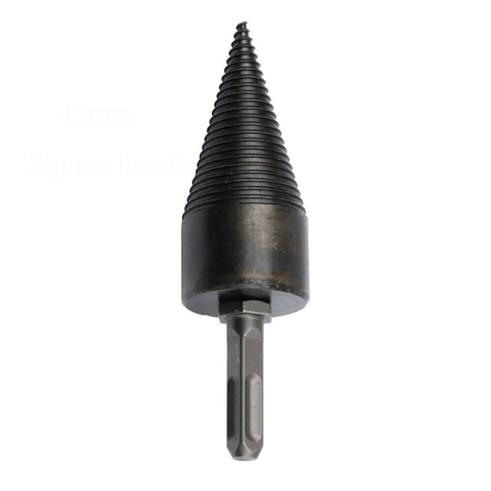 1Pc Drillpro 32/42mm HSS Round/Square/Hexagonal Shank Firewood Drill Bit Splitter Wood Split Cone Drill Bit For Tree Cutting