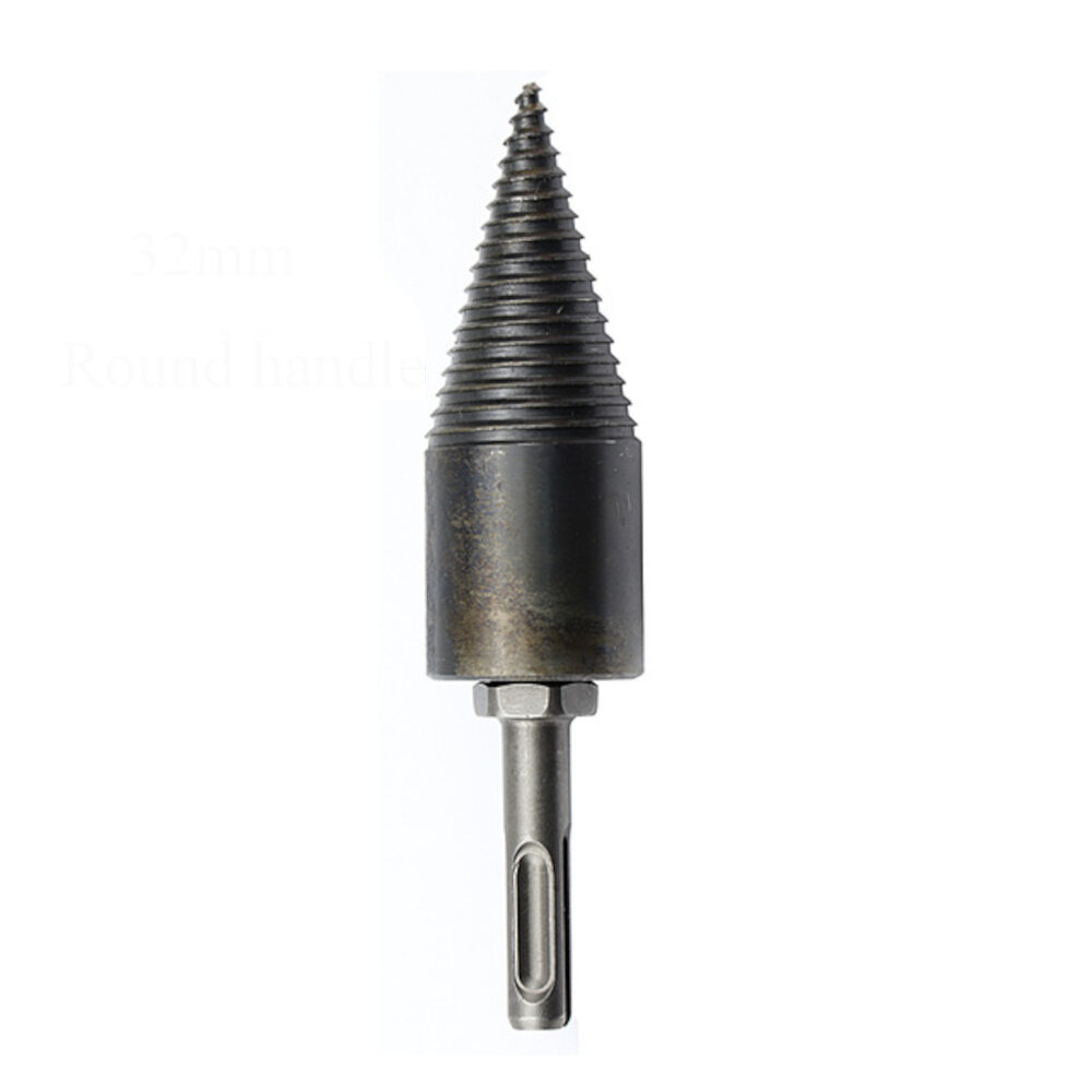 1Pc Drillpro 32/42mm HSS Round/Square/Hexagonal Shank Firewood Drill Bit Splitter Wood Split Cone Drill Bit For Tree Cutting