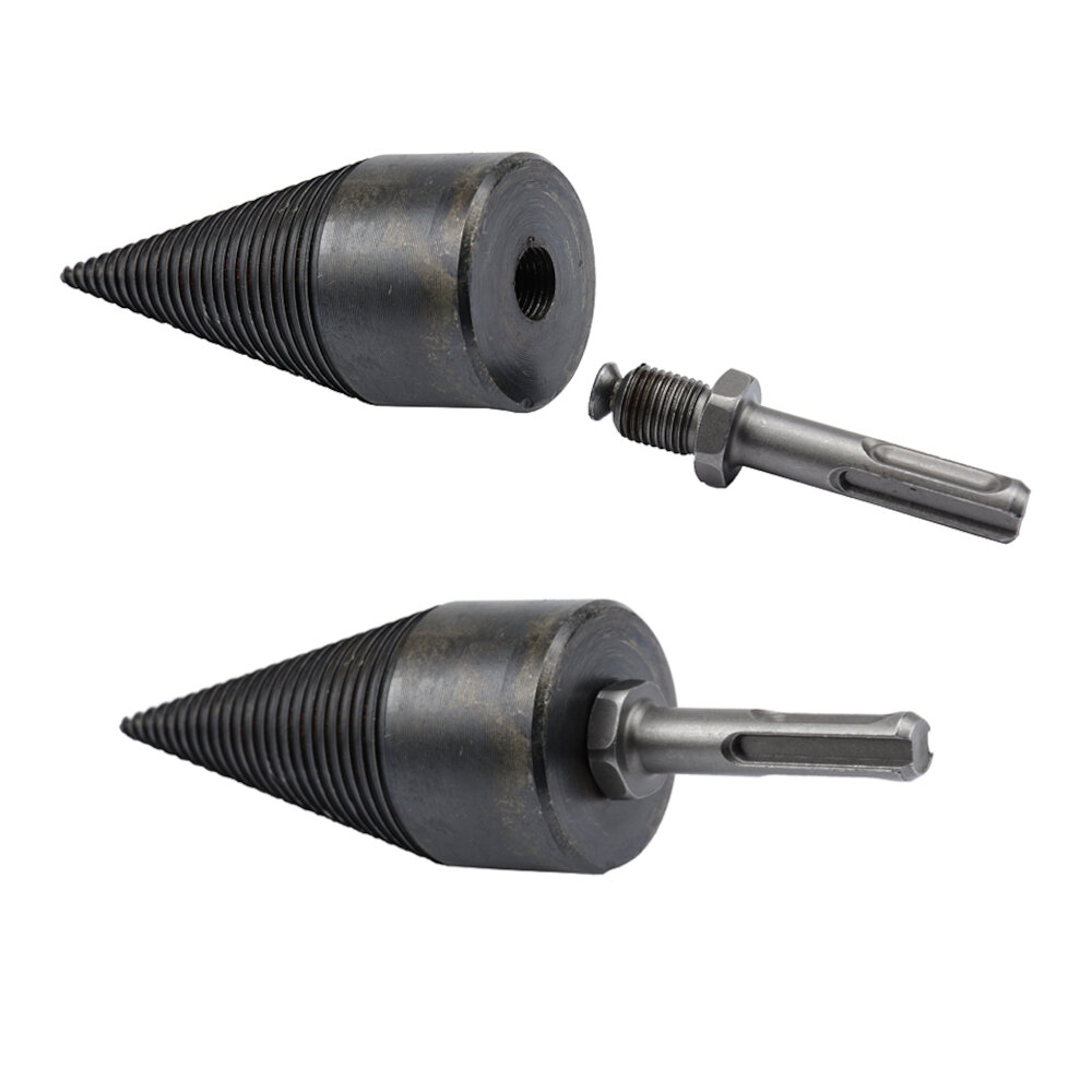 1Pc Drillpro 32/42mm HSS Round/Square/Hexagonal Shank Firewood Drill Bit Splitter Wood Split Cone Drill Bit For Tree Cutting