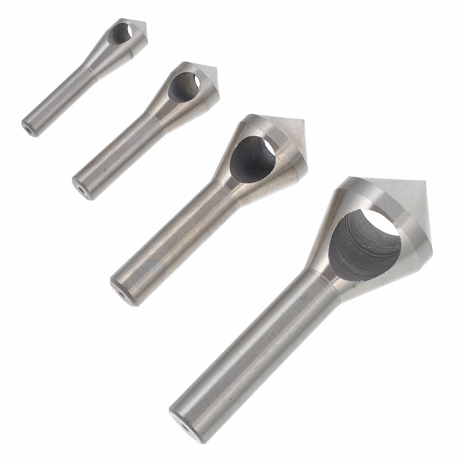 4pcs Set Titanium Countersink Deburring Drill Taper Hole Cutter Steel/Aluminum Countersunk Head Chamfering Tools 2-5-10-15-20