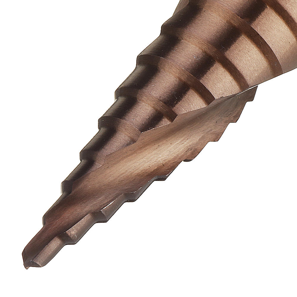 Drillpro HSS-Co M35 Cobalt Step Drill Bit Triangle Shank 4-12/4-20/4-32mm Spiral Flute Step Drill