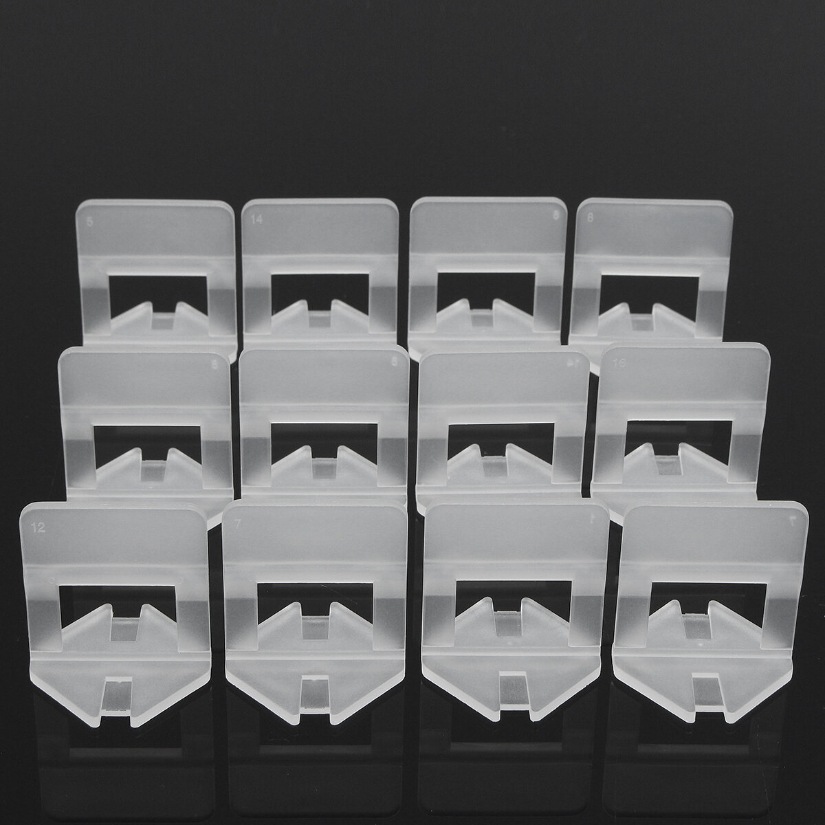 100Pcs 1.5mm White Ceramic Tile Tiling Accessibility Spacer Plastic Clip COD