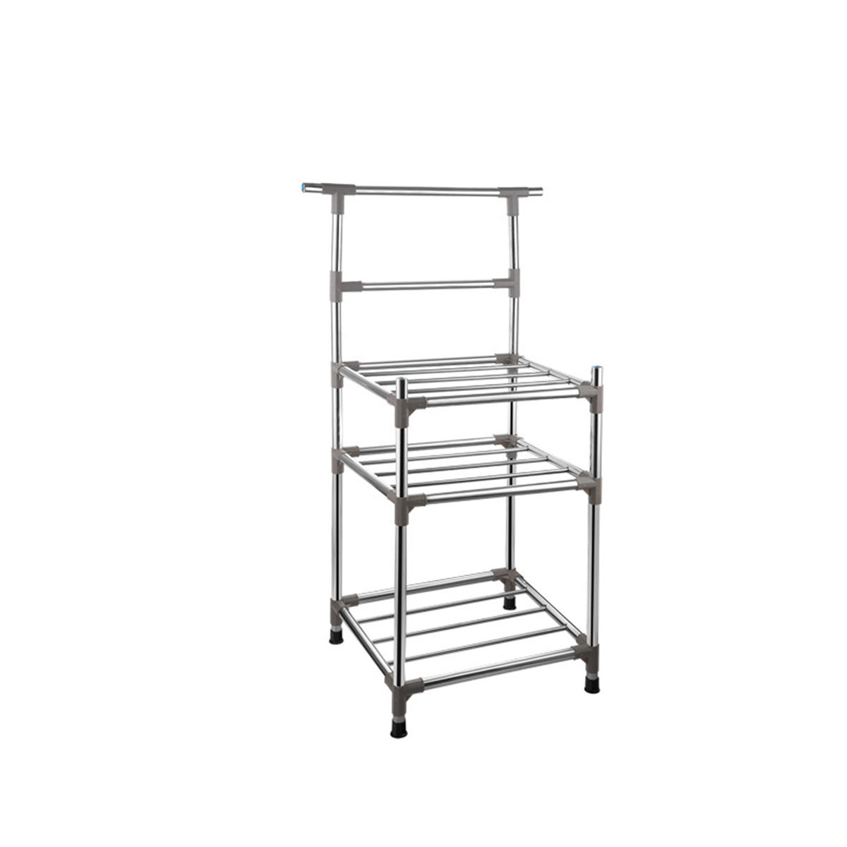 3/4 Layers Free-standing Stainless Steel Kitchen Rack Sheelf Pot Storage Holder C