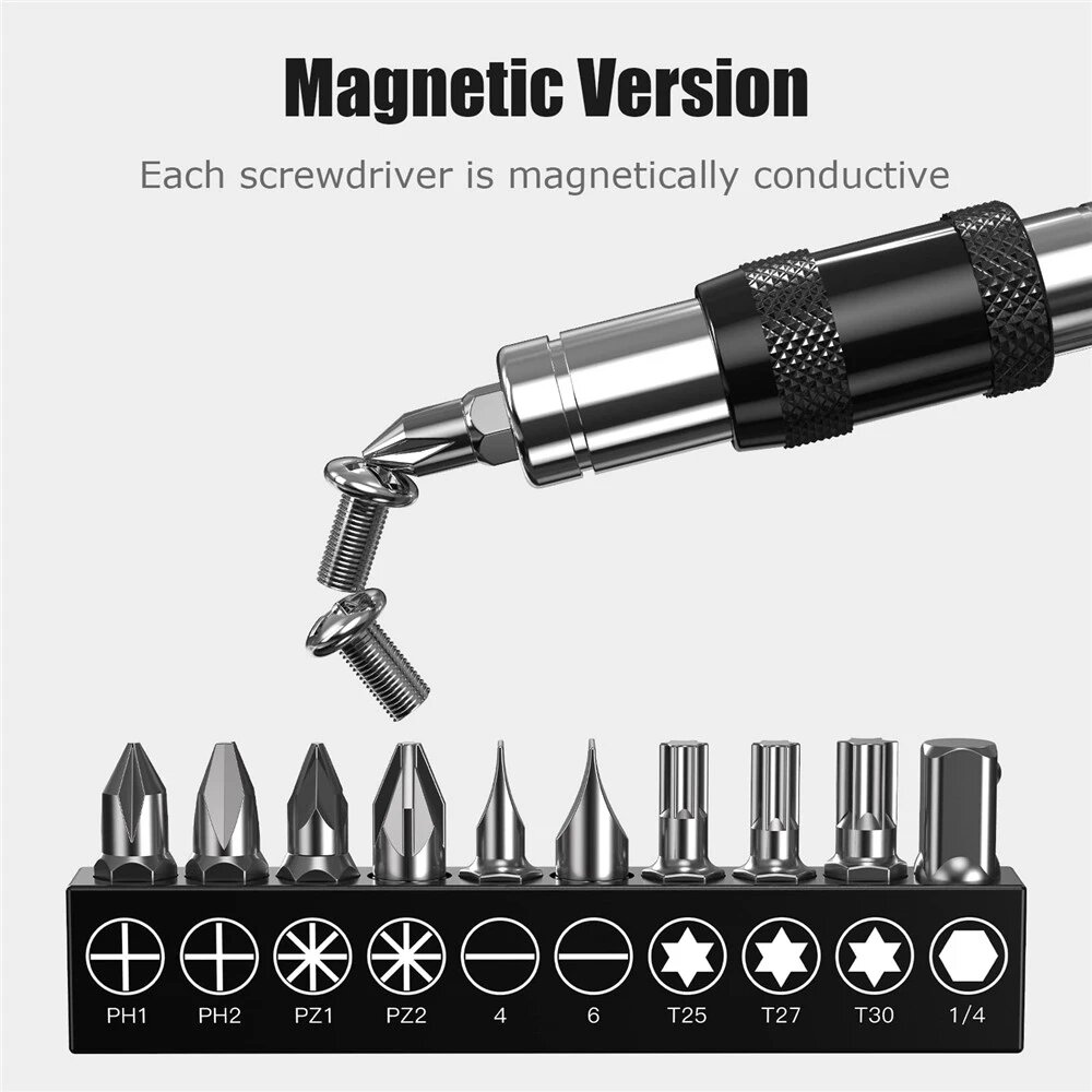 1/4 inch Hex Magnetic Drill Bit Quick Change Drive Guide Drill Bit Holder for Tight Spaces Magnetic Bit Tip Holder