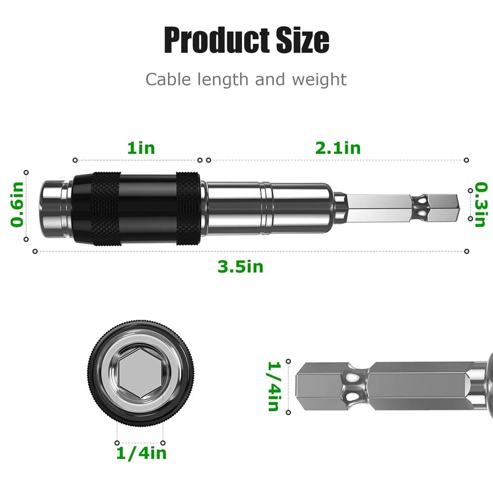 1/4 inch Hex Magnetic Drill Bit Quick Change Drive Guide Drill Bit Holder for Tight Spaces Magnetic Bit Tip Holder