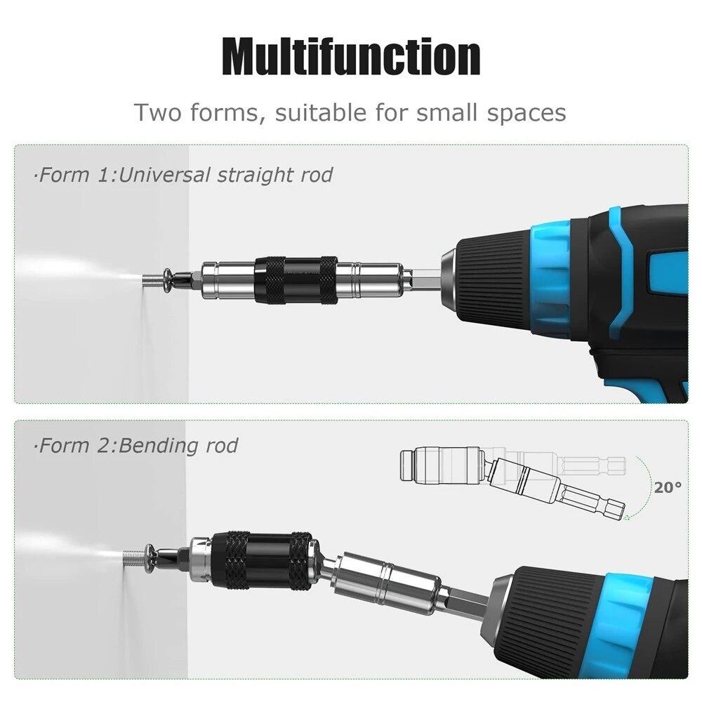 1/4 inch Hex Magnetic Drill Bit Quick Change Drive Guide Drill Bit Holder for Tight Spaces Magnetic Bit Tip Holder