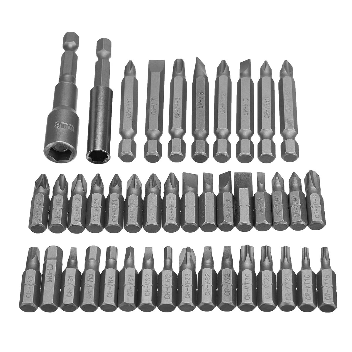 42Pcs Screwdriver Bits Set 1/4'' Hex Shank Multiple Specifications Drill Bits Power Accessories Hand Tools for Repair