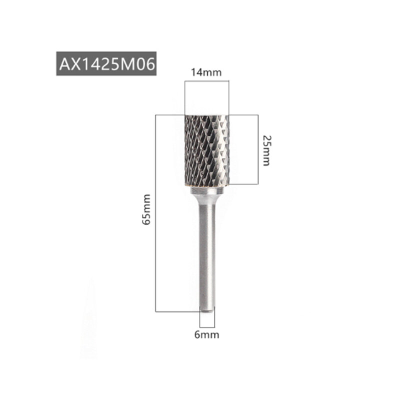 1PC AX Type Head Tungsten Carbide Alloy Rotary File Drill Milling Burr Die Grinder Abrasive Tools Carving Bit Point