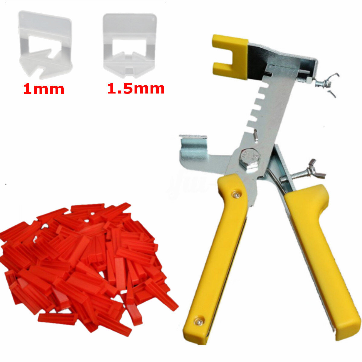 MACHIFIT 100/200Pcs 1.0mm 1.5mm White Ceramic Tile Leveling System Clip Tiling Accessibility Spacer Plastic Clip