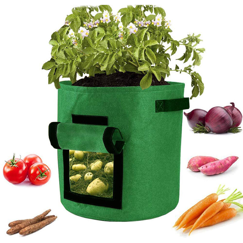 1/3pcs 26/38L Potato Grow Bag Vegetables Planter Bags Pot Growing Bags w/ Handle