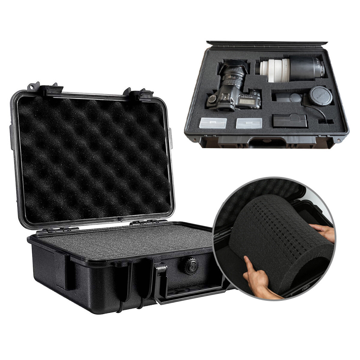 Waterproof Hard Carry Tool Case Bag Storage Box Camera Photography with Sponge CO