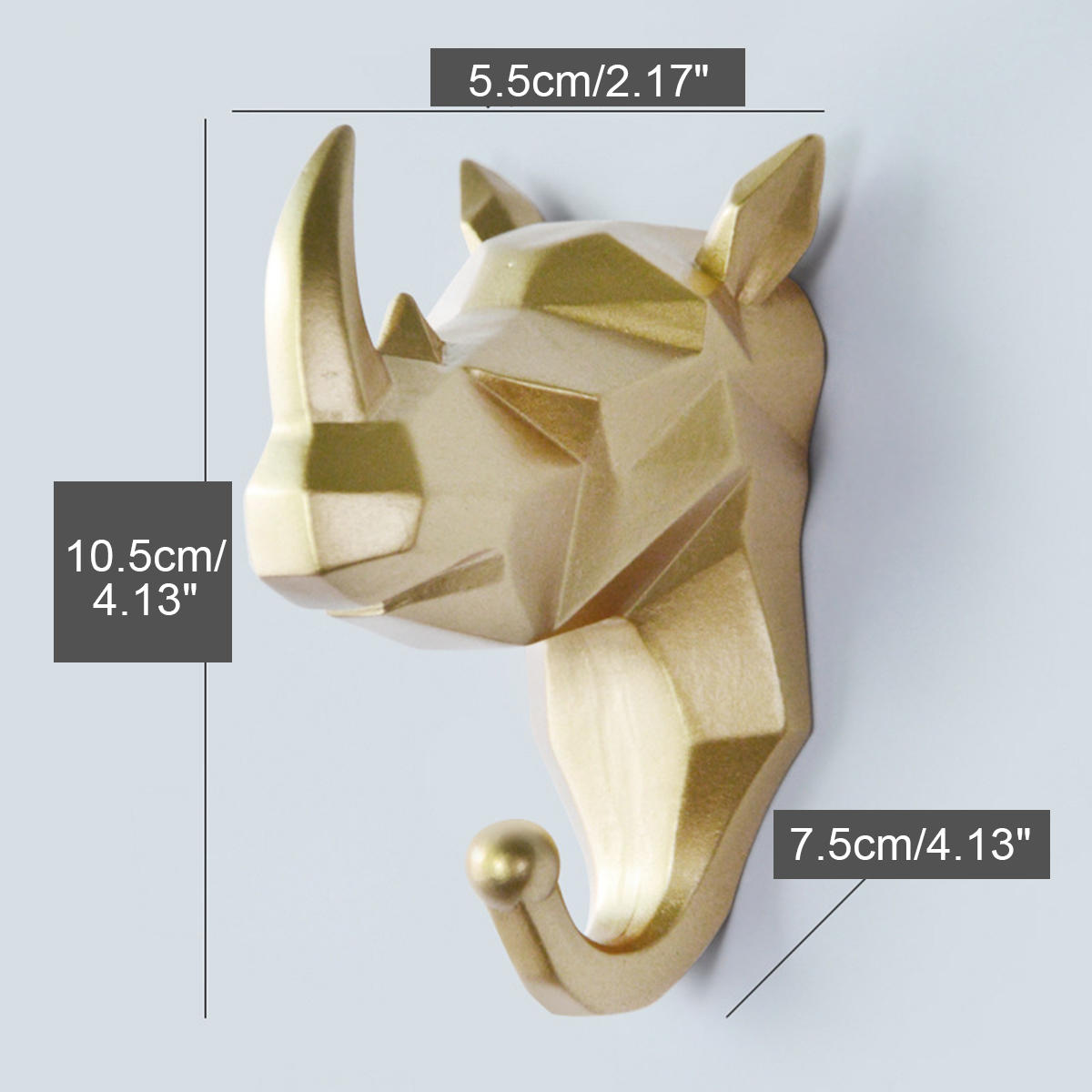 Simple 3D Coat Hook Holder Creative Animals Head Hanger Wall Mounted Craft COD