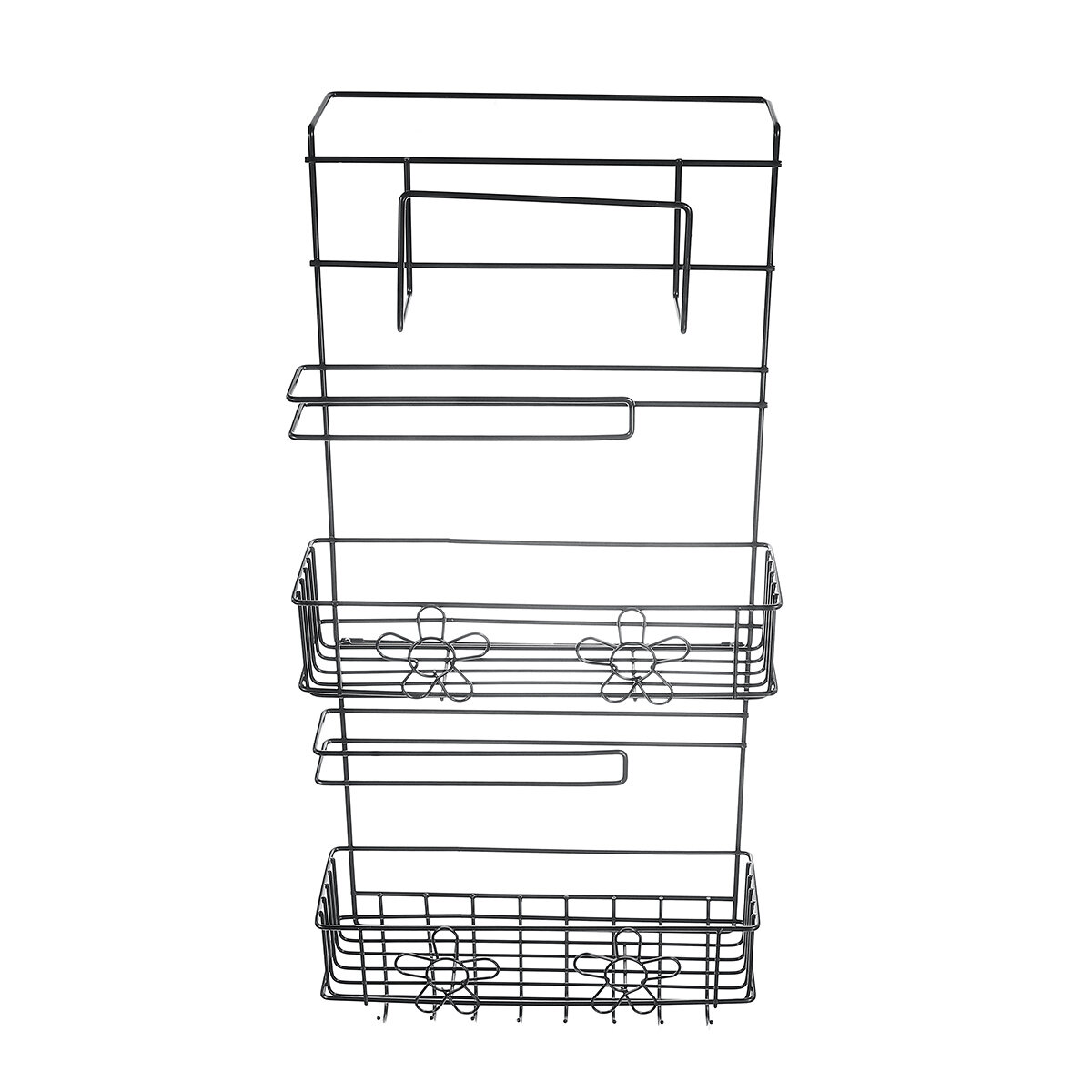 5 Tiers Fridge Hanging Rack Shelf Side Storage Spice Multi-Layer Side Holder COD