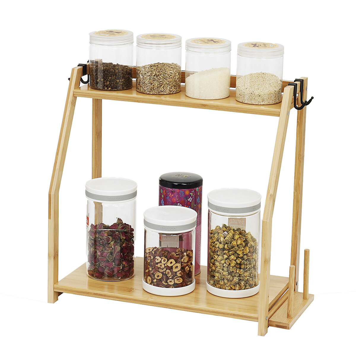 2/3 Layer Spice Rack Storage Organizer Seasoning Bottle Stand Shelf Holder COD